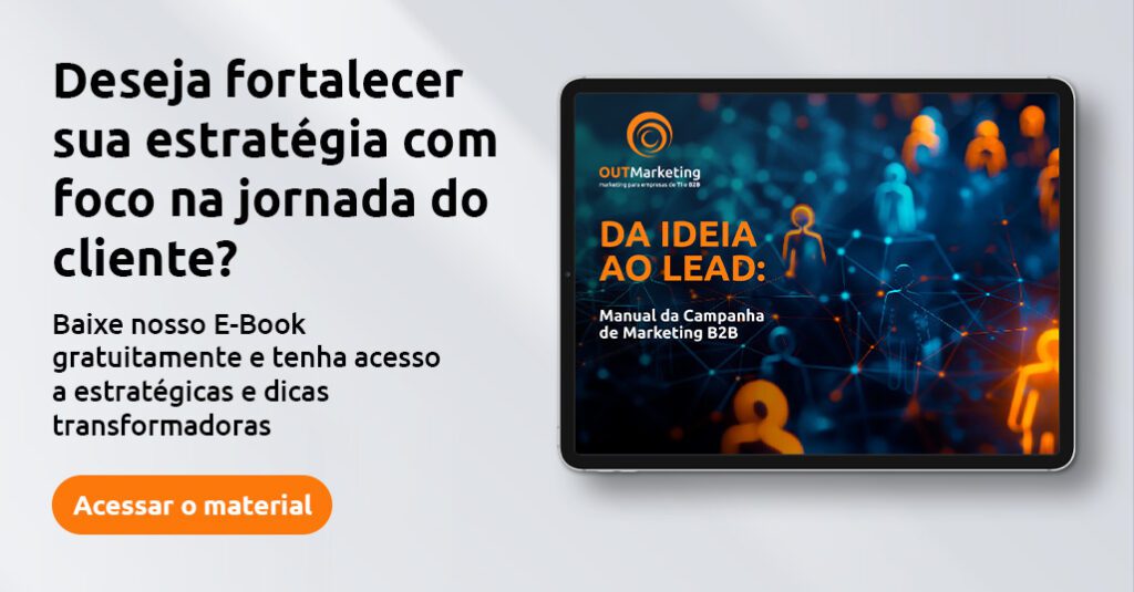material rico sobre foco no cliente