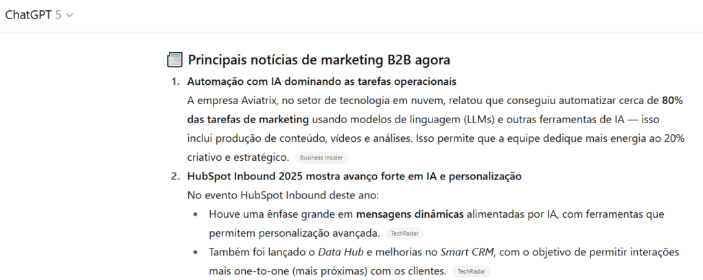 visão geral do SearchGPT